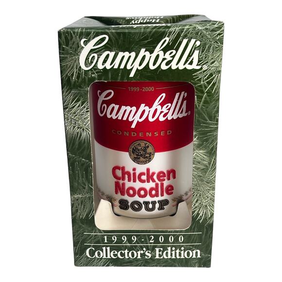 Campbells Chicken Noodle Soup Can GLASS ORNAMENT Collectors Edition 1999-Y2K - Picture 3 of 8